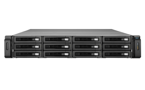 QNAP REXP-1210U-RP disk array 120 TB Rack (2U) Black, Grey