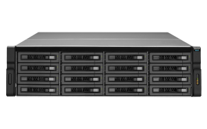 QNAP REXP-1610U-RP disk array 128 TB Rack (3U) Black, Grey