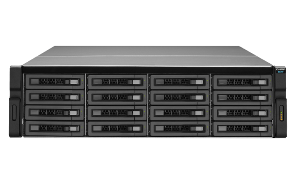 QNAP REXP-1610U-RP disk array 128 TB Rack (3U) Black, Grey