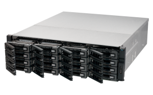 QNAP REXP-1610U-RP disk array 128 TB Rack (3U) Black, Grey