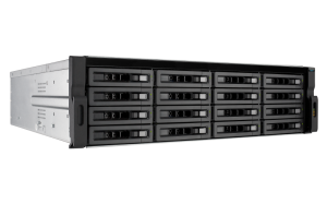 QNAP REXP-1610U-RP disk array 128 TB Rack (3U) Black, Grey