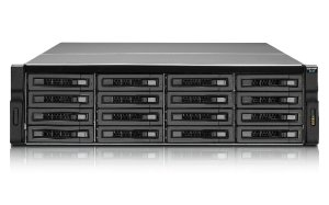 QNAP REXP-1620U-RP disk array 128 TB Rack (3U) Black