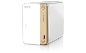 QNAP TS-262 NAS Tower Intel® Celeron® N4505 4 GB 12 TB HDD QNAP Turbo System Gold, White