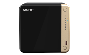 QNAP TS-464 NAS Tower Intel® Celeron® N5095 8 GB DDR4 16 TB HDD QNAP Turbo System Black, Gold