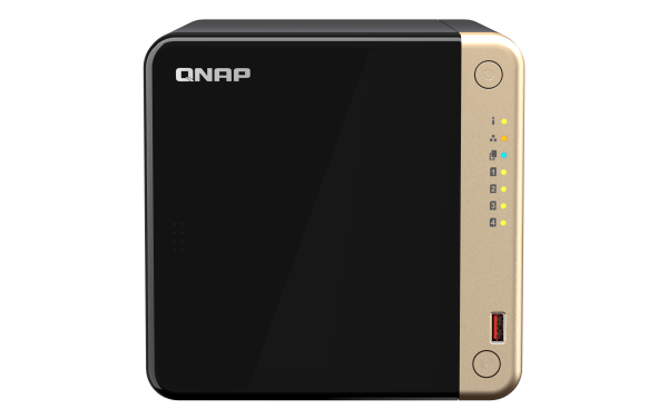 QNAP TS-464 NAS Tower Intel® Celeron® N5095 8 GB DDR4 16 TB HDD QNAP Turbo System Black, Gold