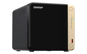 QNAP TS-464 NAS Tower Intel® Celeron® N5095 8 GB DDR4 16 TB HDD QNAP Turbo System Black, Gold