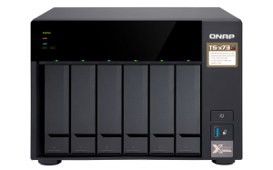 QNAP TS-673 NAS Tower AMD Embedded R-Series SoC RX-421ND 4 GB DDR4 12 TB HDD QNAP Turbo System Black