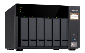 QNAP TS-673 NAS Tower AMD Embedded R-Series SoC RX-421ND 4 GB DDR4 12 TB HDD QNAP Turbo System Black