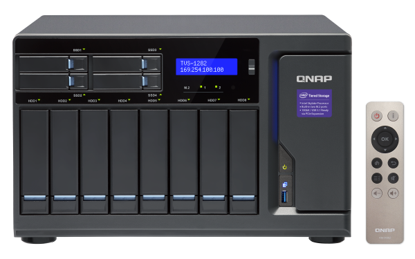 QNAP TVS-1282 NAS Tower Intel® Core™ i3 i3-6100 8 GB DDR4 16 TB HDD QNAP Turbo System Black