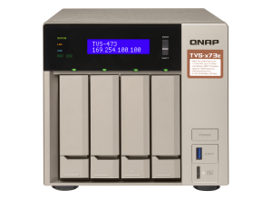 QNAP TVS-473e NAS Tower AMD Embedded R-Series SoC RX-421BD 4 GB DDR4 16 TB HDD QNAP Turbo System Black, Bronze