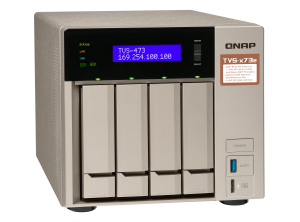 QNAP TVS-473e NAS Tower AMD Embedded R-Series SoC RX-421BD 4 GB DDR4 16 TB HDD QNAP Turbo System Black, Bronze