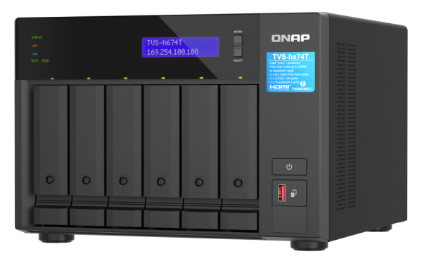 QNAP TVS-h674T NAS Tower Intel® Core™ i5 i5-12400 32 GB DDR4 108 TB HDD QuTS hero Black