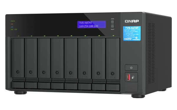 QNAP TVS-h874T NAS Tower Intel® Core™ i7 32 GB DDR4 112 TB HDD QuTS hero Black