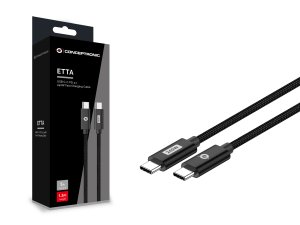 Conceptronic ETTA03B20 USB C-C PD 3.1 240W Fast Charging Cable 2M, 48V 5A, 480Mbps, E-Mark