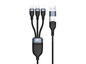 Conceptronic ETTA05B15 USB 3-in-1 PD 3.0 60W Charging Cable 1.5M, 20V 3A, 480Mbps