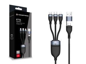 Conceptronic ETTA05B15 USB 3-in-1 PD 3.0 60W Charging Cable 1.5M, 20V 3A, 480Mbps