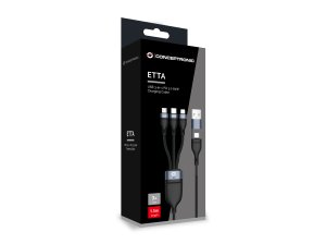 Conceptronic ETTA05B15 USB 3-in-1 PD 3.0 60W Charging Cable 1.5M, 20V 3A, 480Mbps