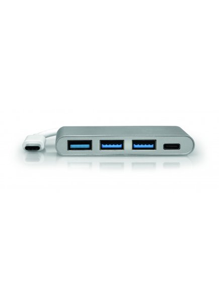 Port Designs 900122 interface hub USB 3.2 Gen 1 (3.1 Gen 1) Type-C 5000 Mbit/s Silver, White