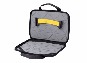 Techair TAE4802 Meet the ultimate 11-12” Chromebook case – it's like a work-in style superhero! Fasten it with secure screen clips, protect with EVA panels, and ID it easily. Your Chromebook's new best friend!