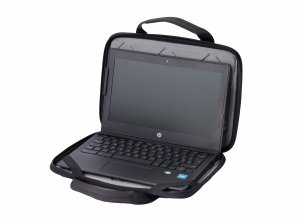 Techair TAE4802 Meet the ultimate 11-12” Chromebook case – it's like a work-in style superhero! Fasten it with secure screen clips, protect with EVA panels, and ID it easily. Your Chromebook's new best friend!