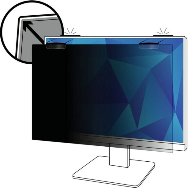 3M Privacy Filter for 24in Full Screen Monitor with COMPLY™ Magnetic Attach, 16:9, PF240W9EM