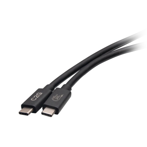 C2G 3.3ft (1m) USB 4.0 USB-C to C (48V 5A) 240W Charging Cable-Black