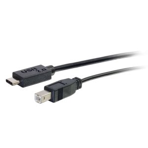 C2G 6ft, USB 2.0 Type C, USB B USB cable 1.8288 m USB C Black