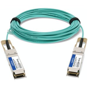 Brocade (Formerly) 100G-QSFP-QSFP-AOC-0101 Compatible TAA Compliant 100GBase-AOC QSFP28 Active Optical Cable (850nm, MMF, 1m)