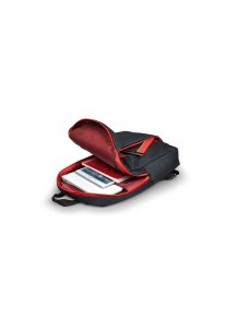 Port Designs Portland backpack Casual backpack Black, Red Linen, Polyester