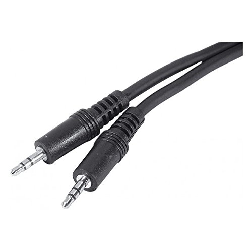 1m 3.5mm Jacks Male/Male Stereo Audio Cord - Black