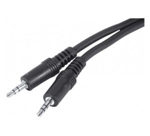 Stereo cord 3.5mm Jack, Black, MM, 5m