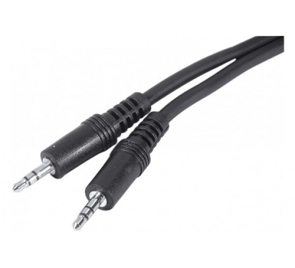 Stereo cord 3.5mm Jack, Black, MM, 5m