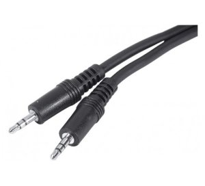 Stereo cord 3.5mm Jack, Black, M/M, 20m