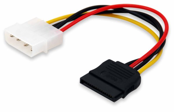 SATA Power Supply Cable, 1 x 5.25" Male to 1 x SATA 15pin, 15cm