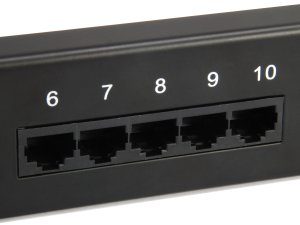 Equip 25-Port Cat.3 RJ45 ISDN Patch Panel, Black