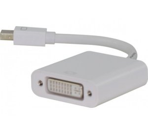 Mini DisplayPort - DVI-D, M/F, 1920 x 1200px, White, 0.09 m