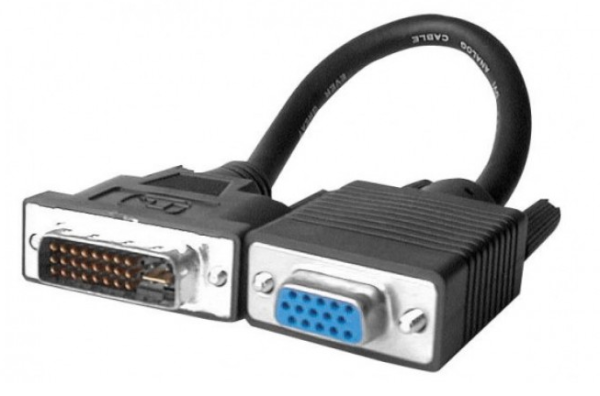 DVI-I male to VGA female adapter-15 cm