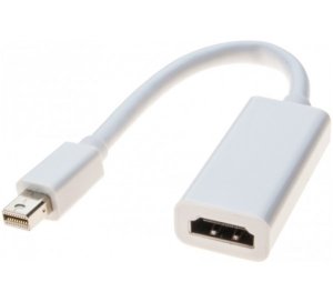 Mini Displayport - HDMI, M/F, White, 0.095 m