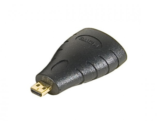 HDMI A female to micro HDMI male adapter gold