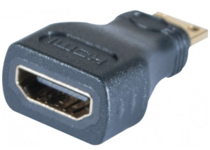 HDMI A female to mini HDMI male adapter gold