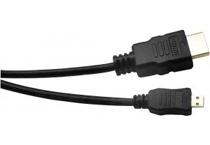 1 m High Speed HDMI to Micro HDMI Cord with Ethernet - Black