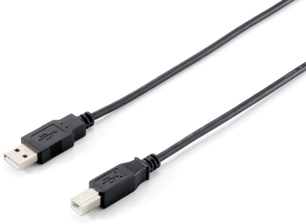 Equip USB 2.0 Type A to Type B Cable, 3.0m , Black