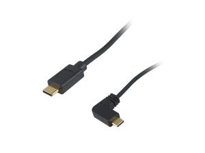 Equip USB 2.0 C to C 90°angled Coiled Cable, M/M, 1 m