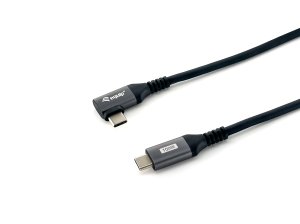 Equip USB 2.0 C to C 90° angled Cable, M/M, 2.0m, 100W with Emark chispet