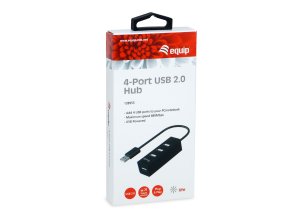 4x USB 2.0 Type-A, 18 x 20 x 65 mm, 24 g, Black