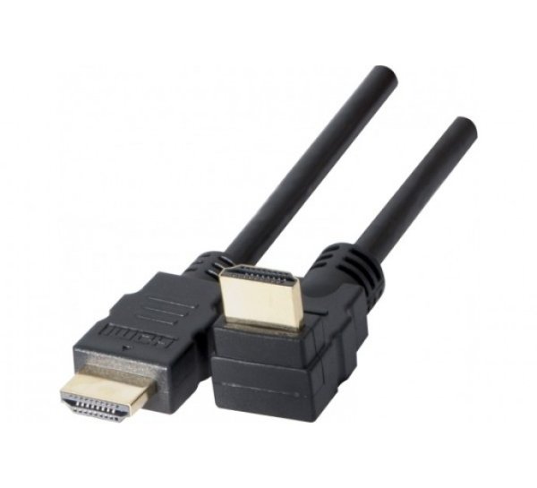 High Speed HDMI Patch Cord Angled, 3 m - Black