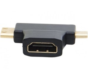 Mini HDMI/Micro HDMI - HDMI A, M/F, Black