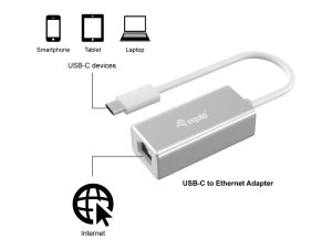 Equip USB Type C to RJ45 Gigabit Network Adapter