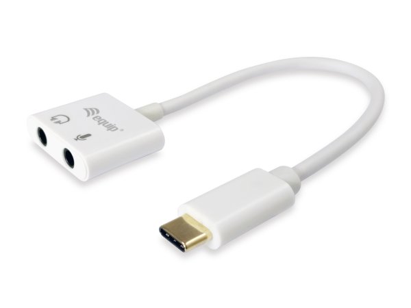 USB Type C - 2x 3.5 mm, M/F