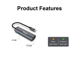 Equip USB-C to RJ45 Gigabit Network + PD Adapter